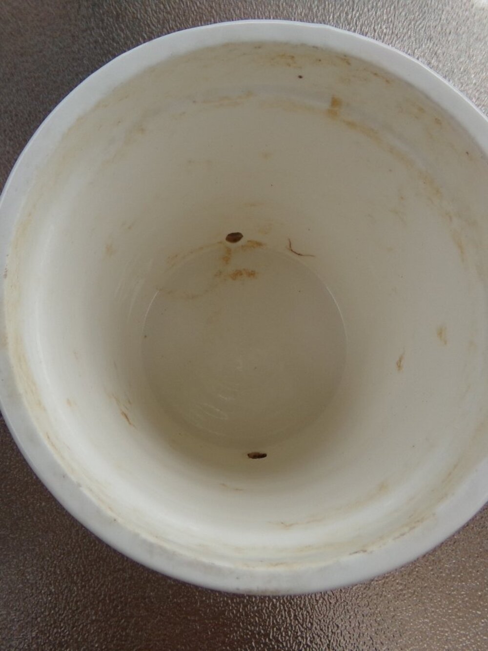 Vintage Rare Flower Plant Pot Ivory Enesco Imports Japan Violet Vine Shiny - Picture 13 of 14